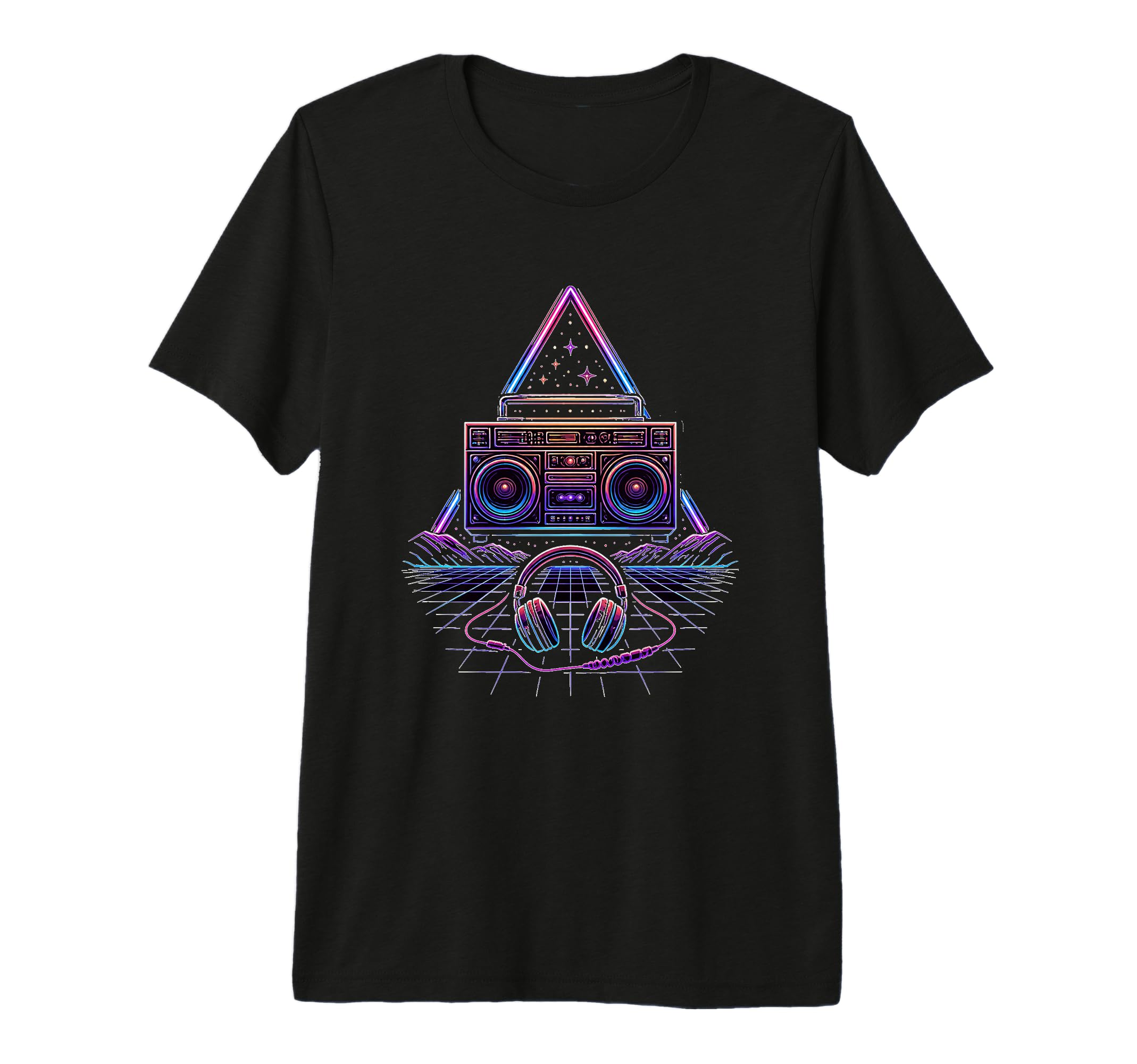 Boombox Synthwave 80S Music Aesthetic T-Shirt - Unique Graphic Men Women - T-Shirt, Sweatshirt, Hoodie