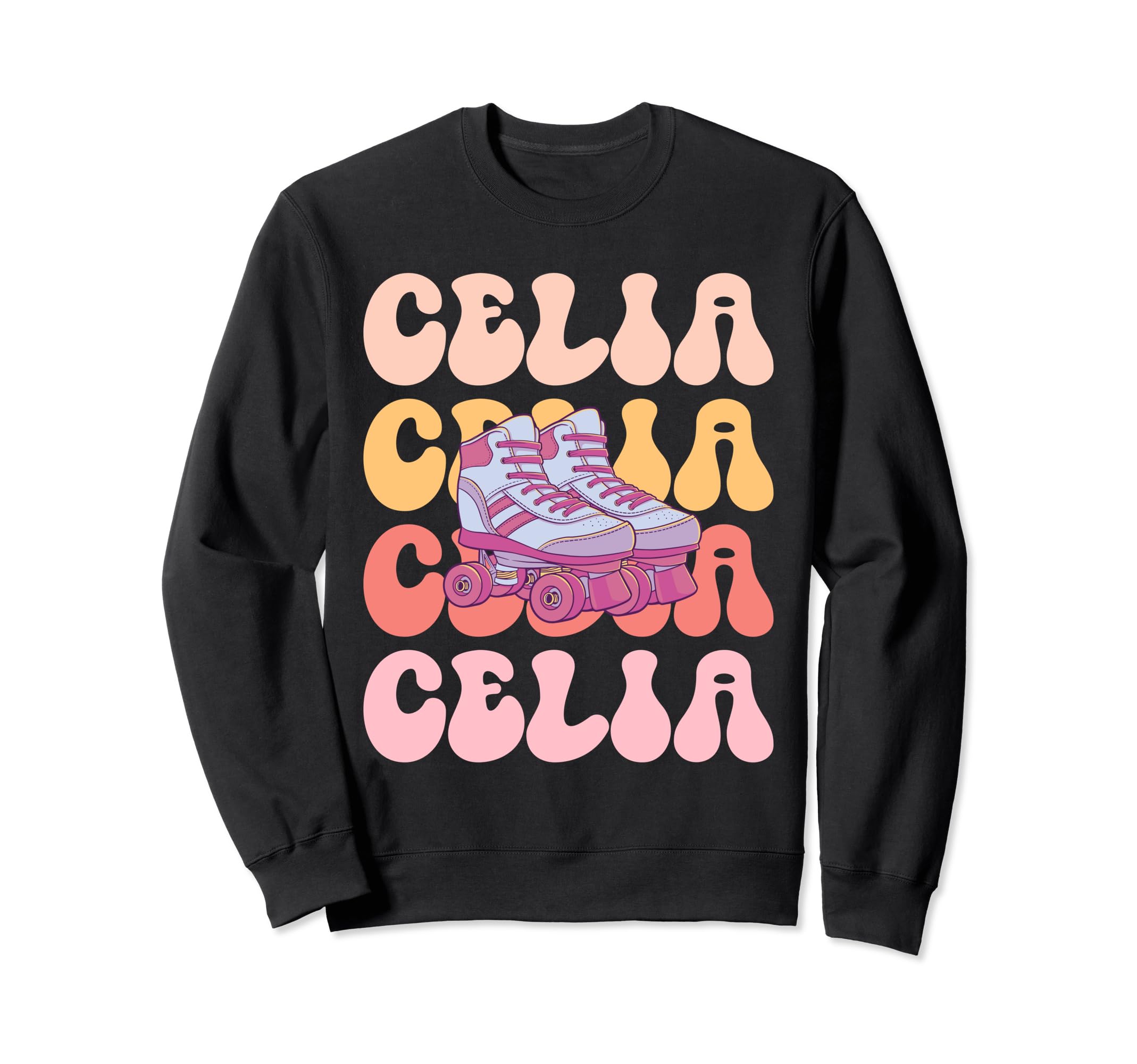 Celia Name Roller Skating Hobby Sweatshirt - Graphic Print Unisex - T-Shirt, Sweatshirt, Hoodie