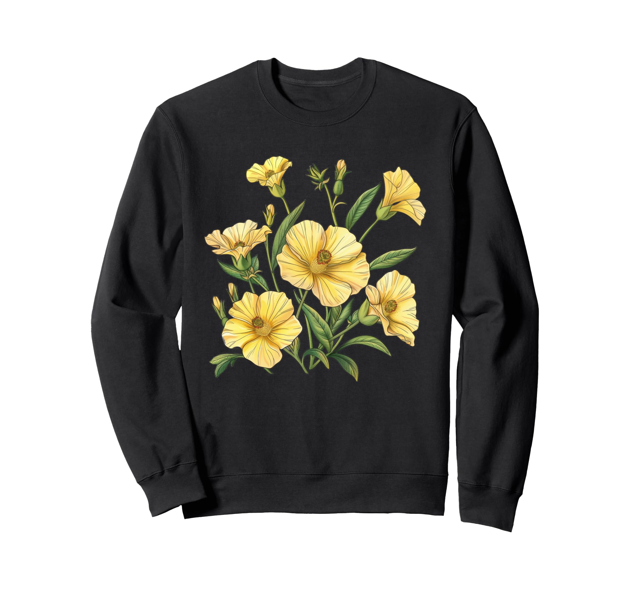 Evening Primrose Oenothera Suncups Hoodie - Unique Graphic for Adults - T-Shirt, Sweatshirt, Hoodie