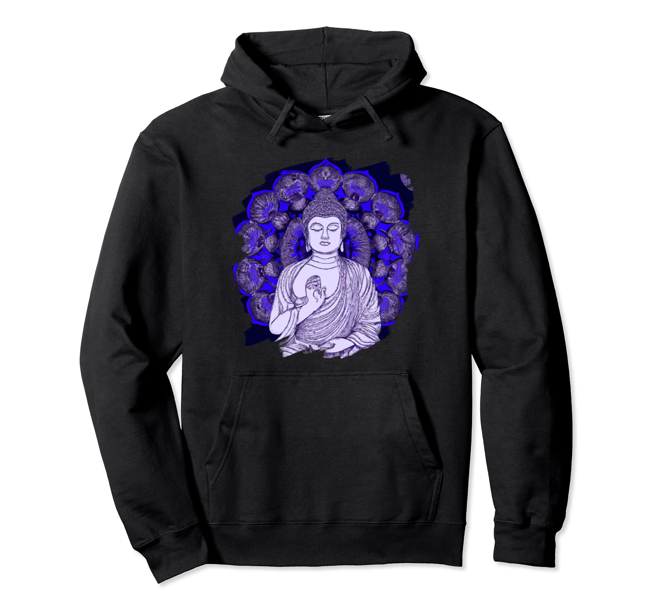 Zen Buddha Mandala Spiritual Asian Hoodie - Graphic Print for Adults - T-Shirt, Sweatshirt, Hoodie