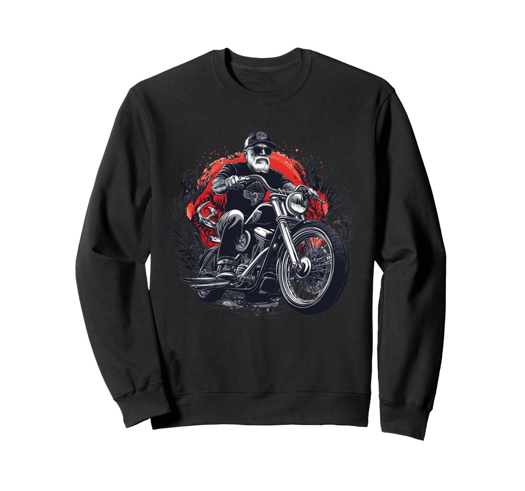Tattooed Grandpa Who Rides Sweatshirt - Graphic Print for Adults - T-Shirt, Sweatshirt, Hoodie