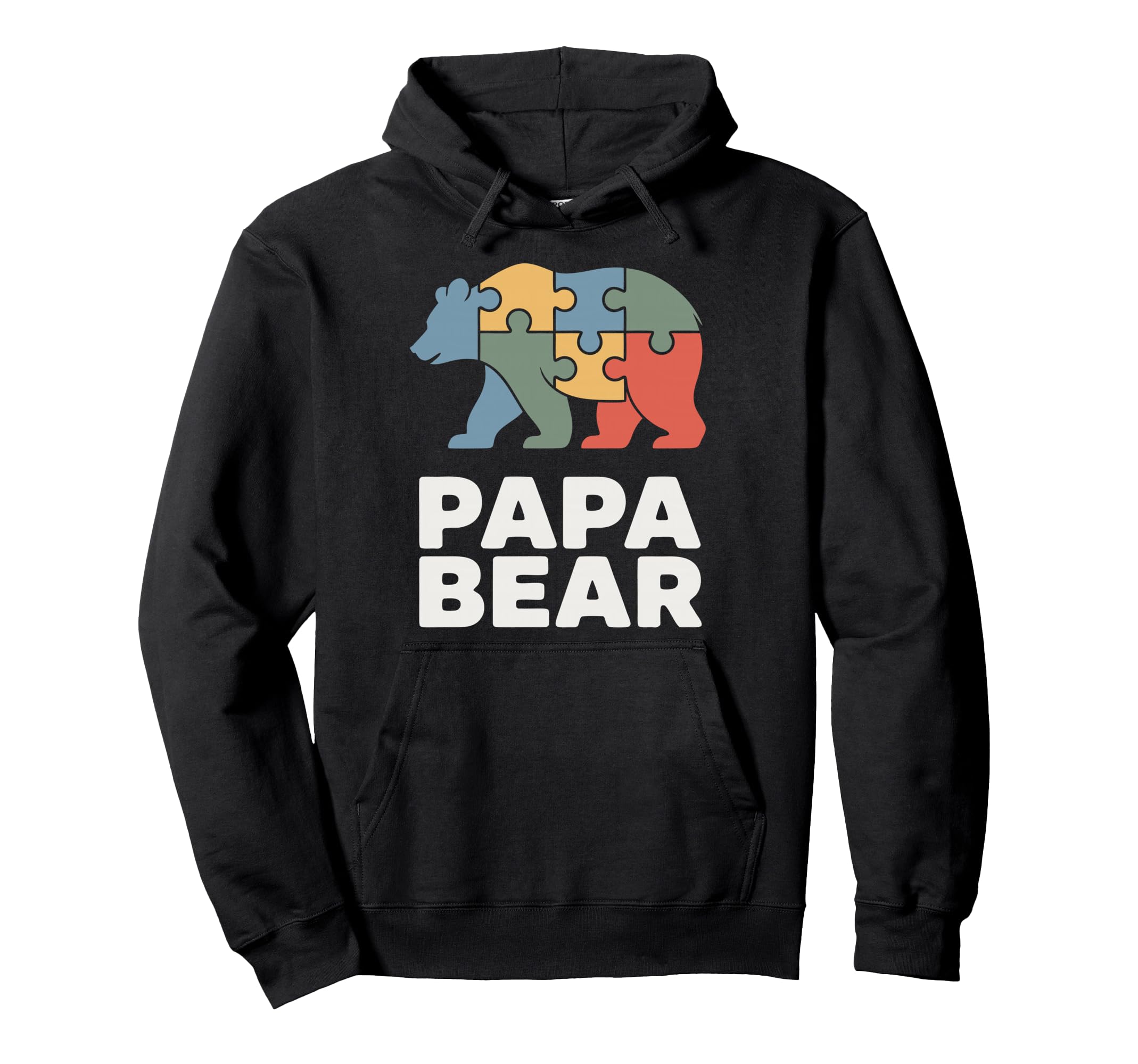 Autism Dad Papa Bear Autistic Child Hoodie - Graphic Print for Adults - T-Shirt, Sweatshirt, Hoodie