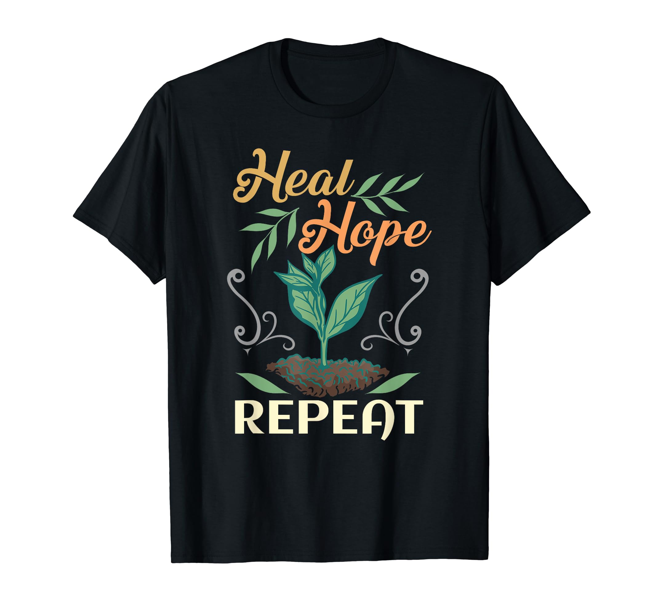 Heal Hope Repeat Mental Health Awareness T-Shirt - Graphic Print Unisex - T-Shirt, Sweatshirt, Hoodie