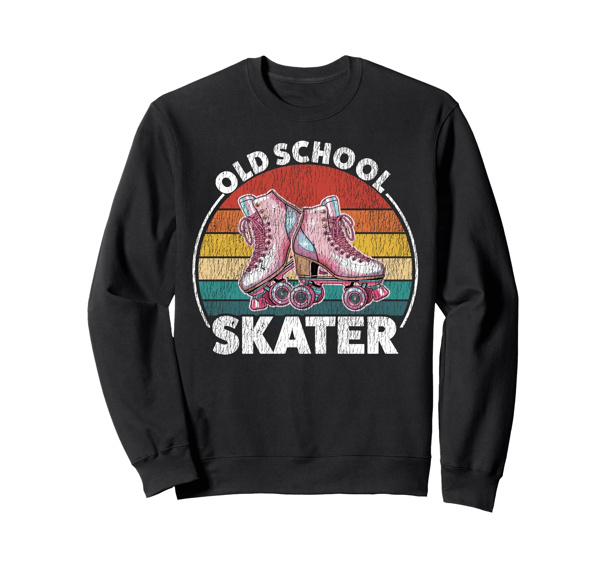 Roller Skating Skate 1970S Old Sweatshirt - Novelty Apparel Unisex - T-Shirt, Sweatshirt, Hoodie