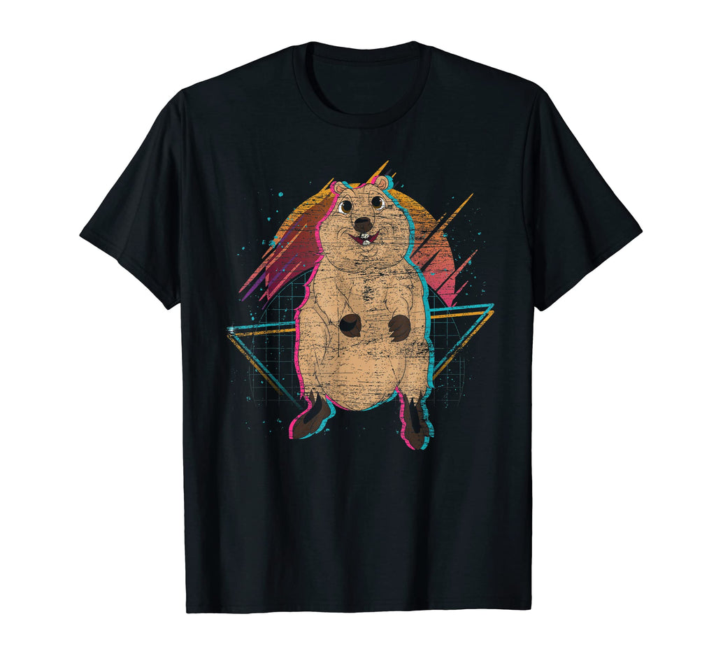 Australia Animal Synthwave Quokka 90S Art T-Shirt - Trendy Graphic Unisex - T-Shirt, Sweatshirt, Hoodie