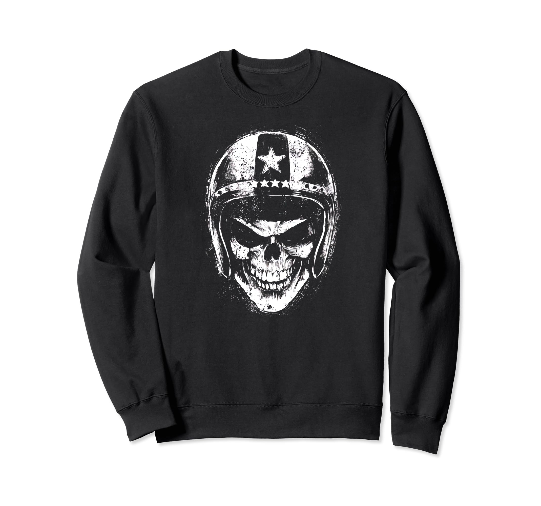 Rider Skull Motorcycle Helmet Sweatshirt - Streetwear Style for Adults - T-Shirt, Sweatshirt, Hoodie