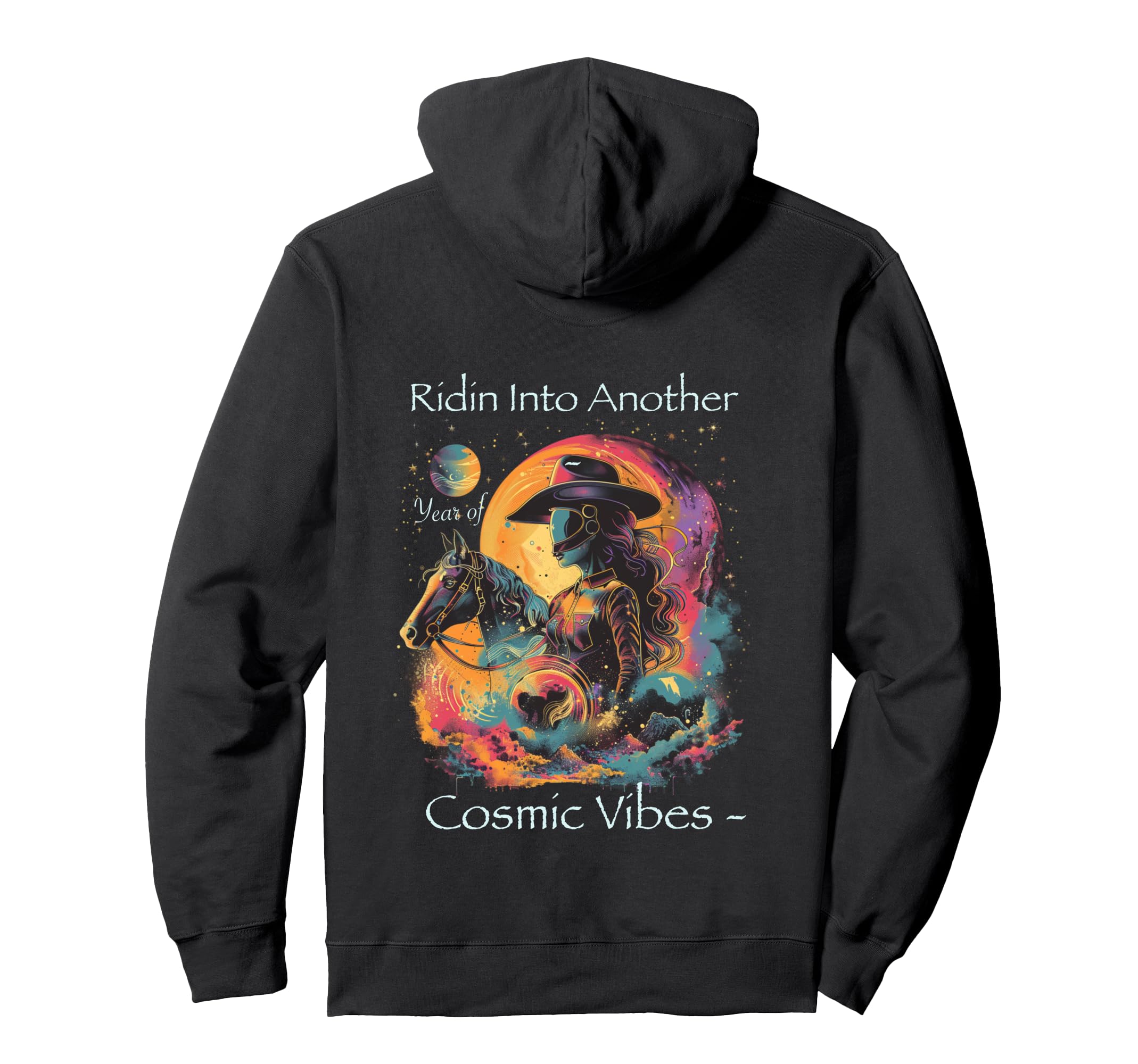 Cosmic Rodeo Howdy Western Birthday Hoodie - Minimalist Print for Adults - T-Shirt, Sweatshirt, Hoodie