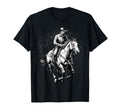 Rodeo Cowboy Dark Western Horse Art T-Shirt - Minimalist Print Men Women - T-Shirt, Sweatshirt, Hoodie