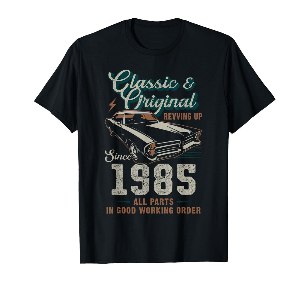 Born 1985 Car 41St Birthday T-Shirt - Minimalist Print Men Women - T-Shirt, Sweatshirt, Hoodie