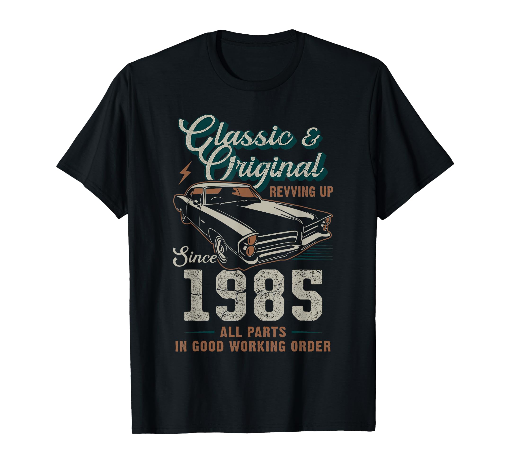 Born 1985 Car 41St Birthday T-Shirt - Minimalist Print Men Women - T-Shirt, Sweatshirt, Hoodie