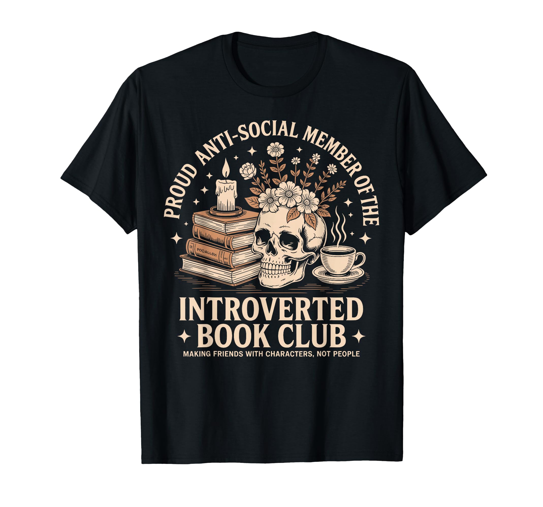 Proud Introverted Book Club Anti T-Shirt - Minimalist Print for Adults - T-Shirt, Sweatshirt, Hoodie