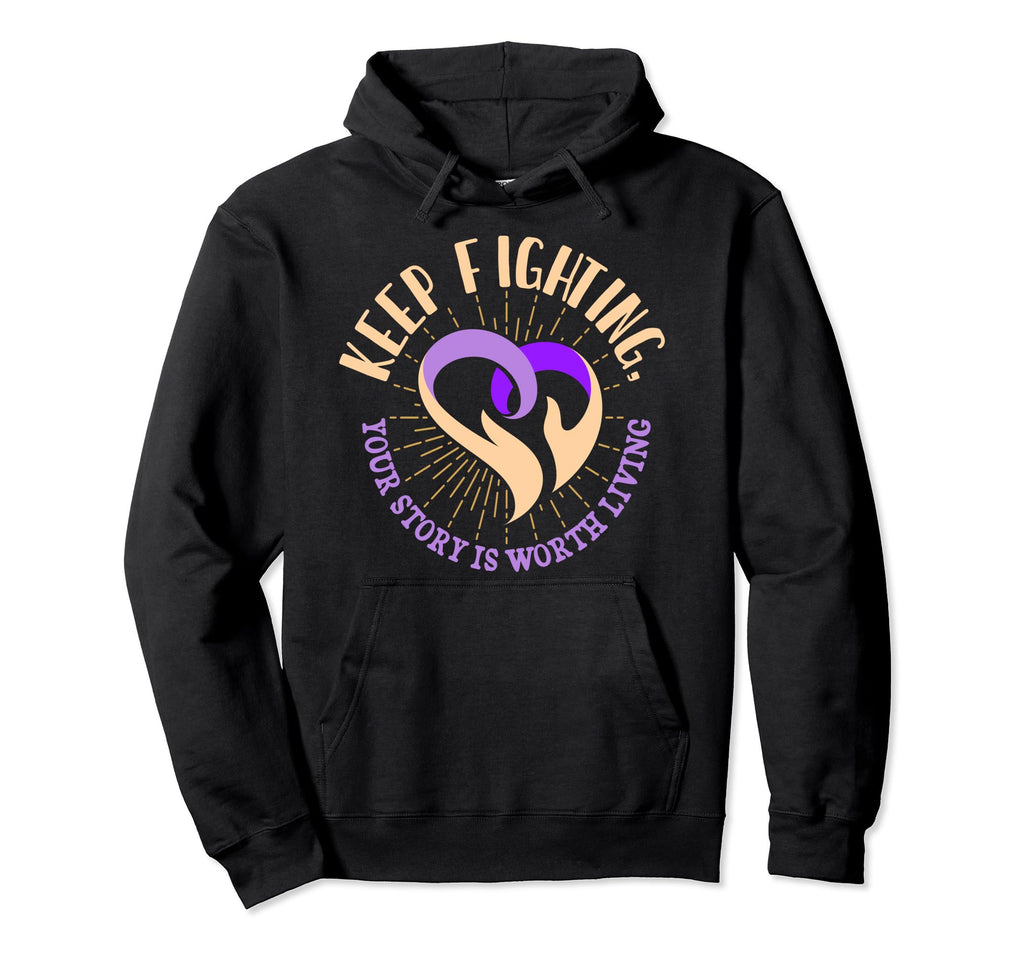 Keep Fighting Suicide Prevention Hoodie - Aesthetic Graphic Unisex - T-Shirt, Sweatshirt, Hoodie