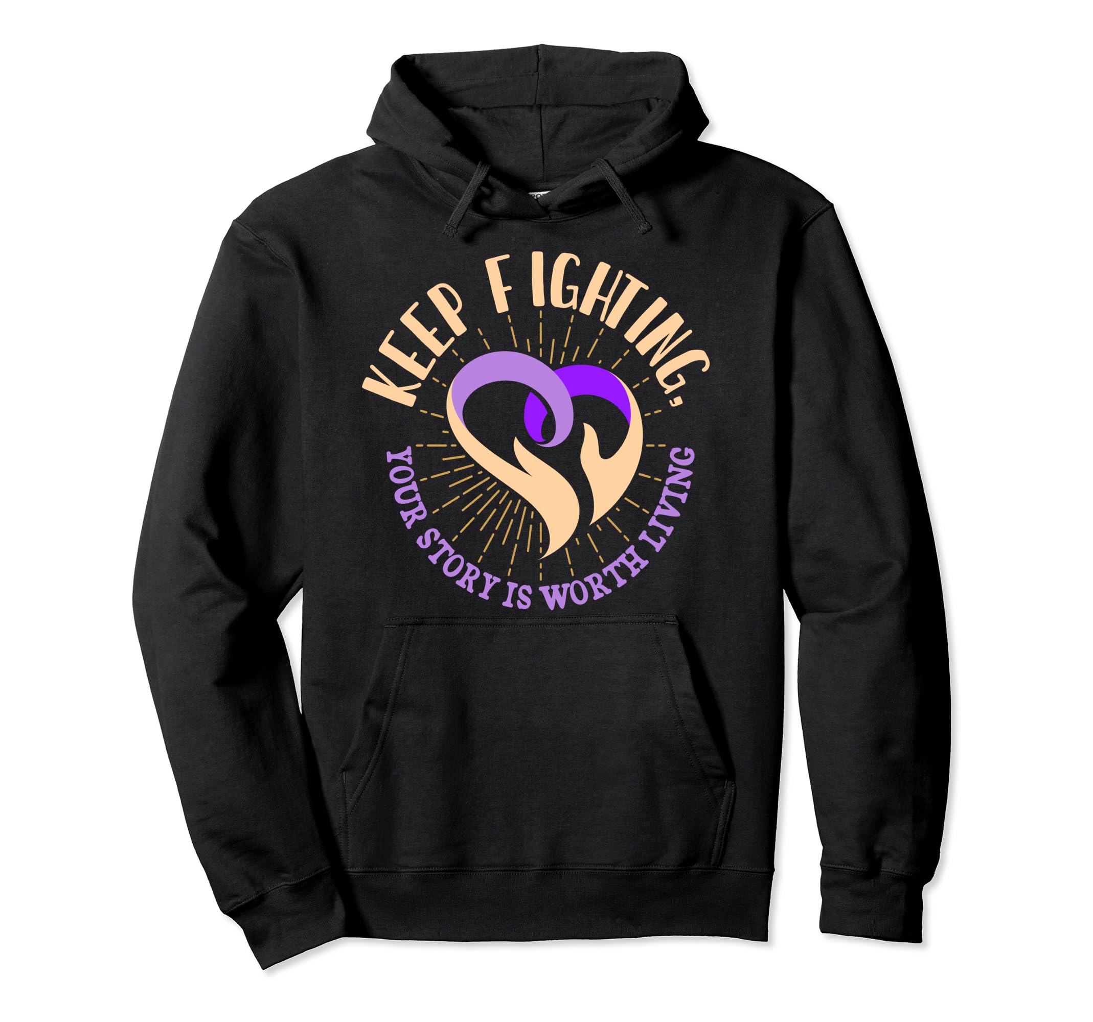 Keep Fighting Suicide Prevention Hoodie - Aesthetic Graphic Unisex - T-Shirt, Sweatshirt, Hoodie