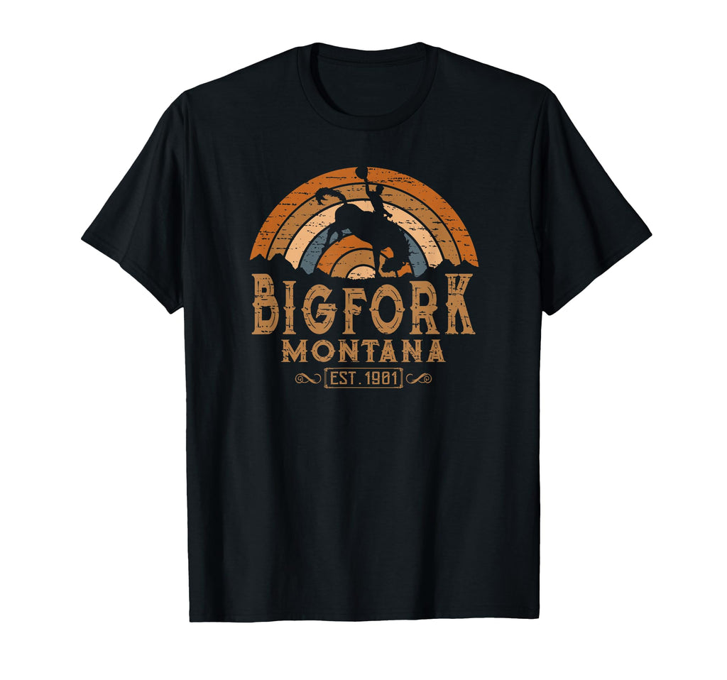 Bigfork Montana Mt Rodeo Cowboy T-Shirt - Casual Everyday Wear Unisex - T-Shirt, Sweatshirt, Hoodie
