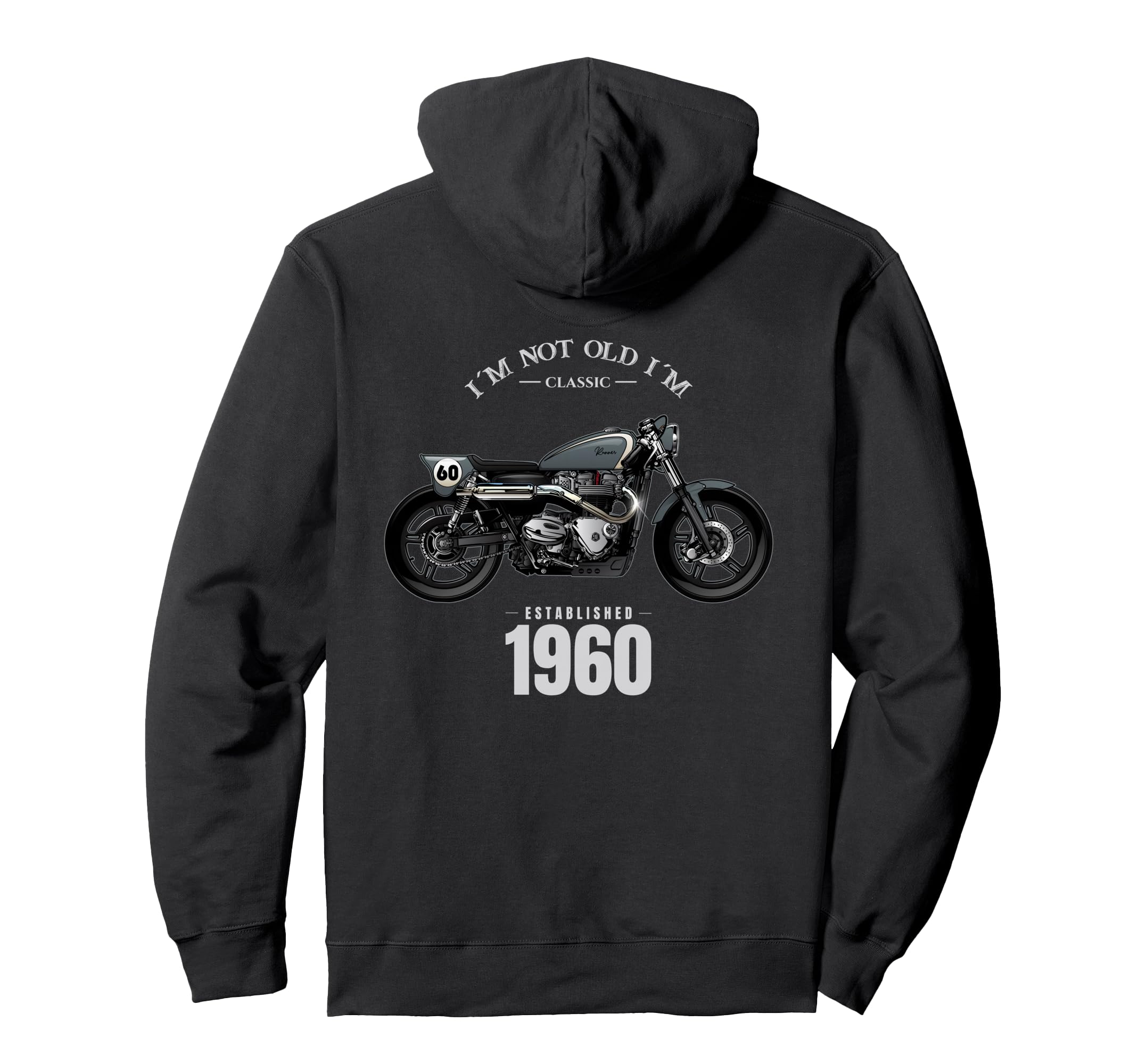 66Th Birthday Gift Motorcycle Hoodie - Custom Art Print for Adults - T-Shirt, Sweatshirt, Hoodie