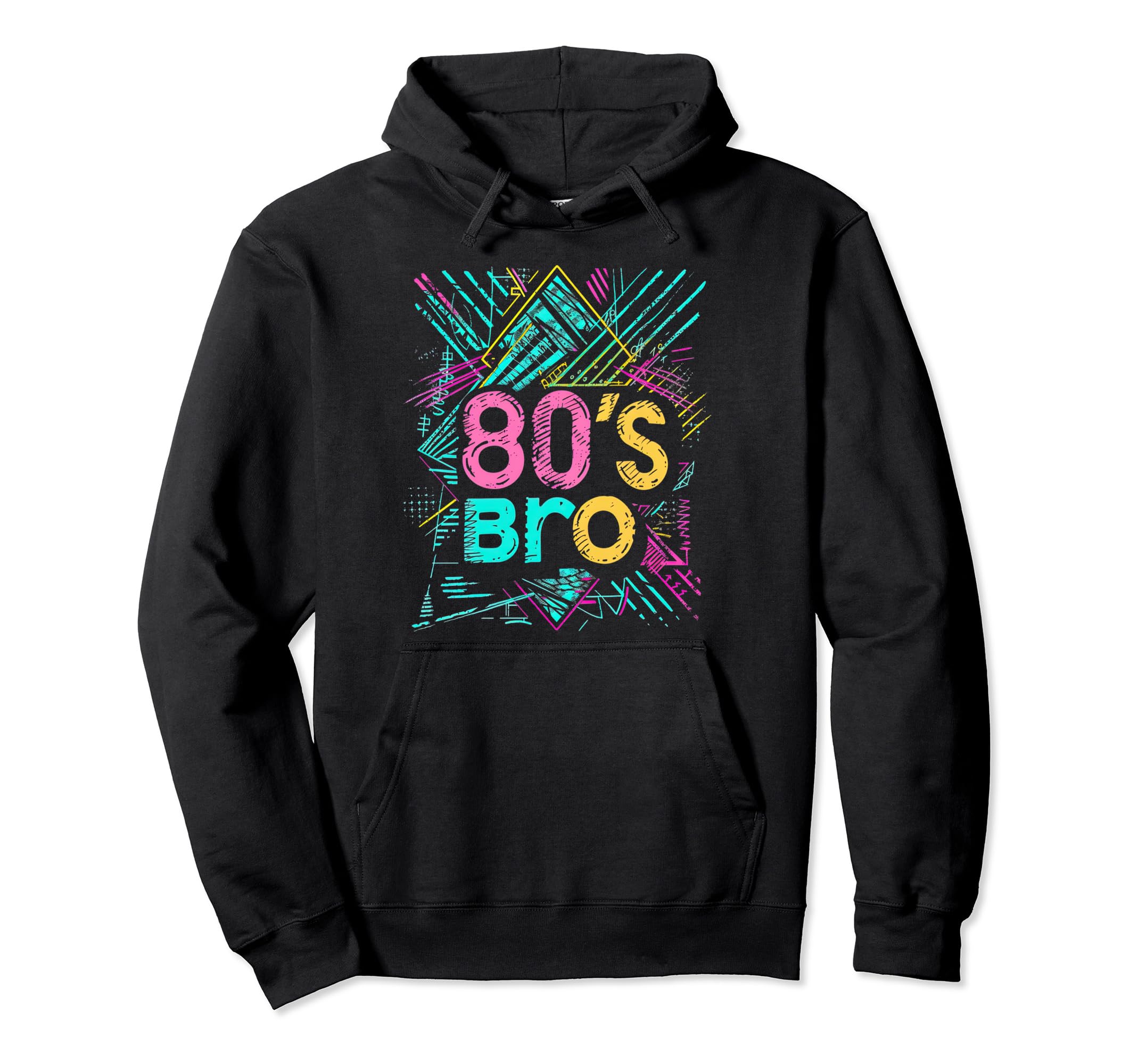 80S Bro Party Costume Synthwave Hoodie - Graphic Print Men Women - T-Shirt, Sweatshirt, Hoodie