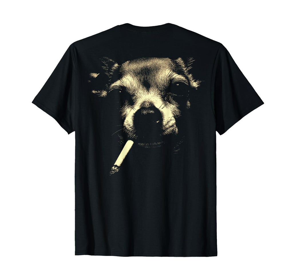 Chihuahua Smoking Cigarette Grunge Meme T-Shirt - Unique Graphic Unisex - T-Shirt, Sweatshirt, Hoodie
