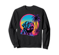 English Bulldog 80S Synthwave Sweatshirt - Minimalist Print Men Women - T-Shirt, Sweatshirt, Hoodie