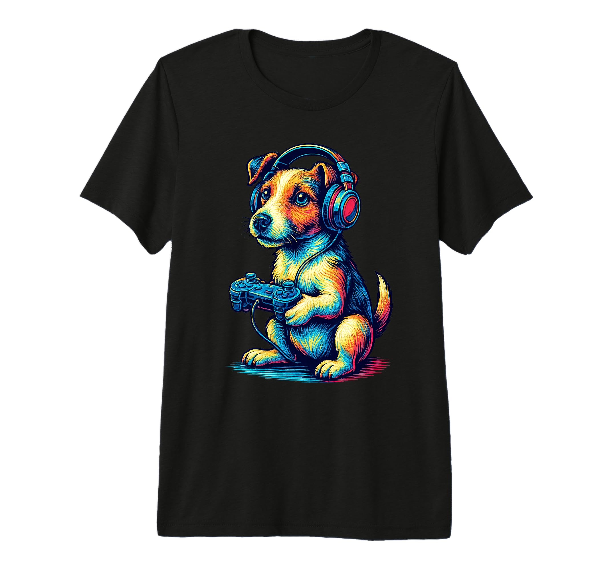 Jack Russell Terrier Gamer Gaming Dog Lover T-Shirt - Graphic Print Unisex - T-Shirt, Sweatshirt, Hoodie