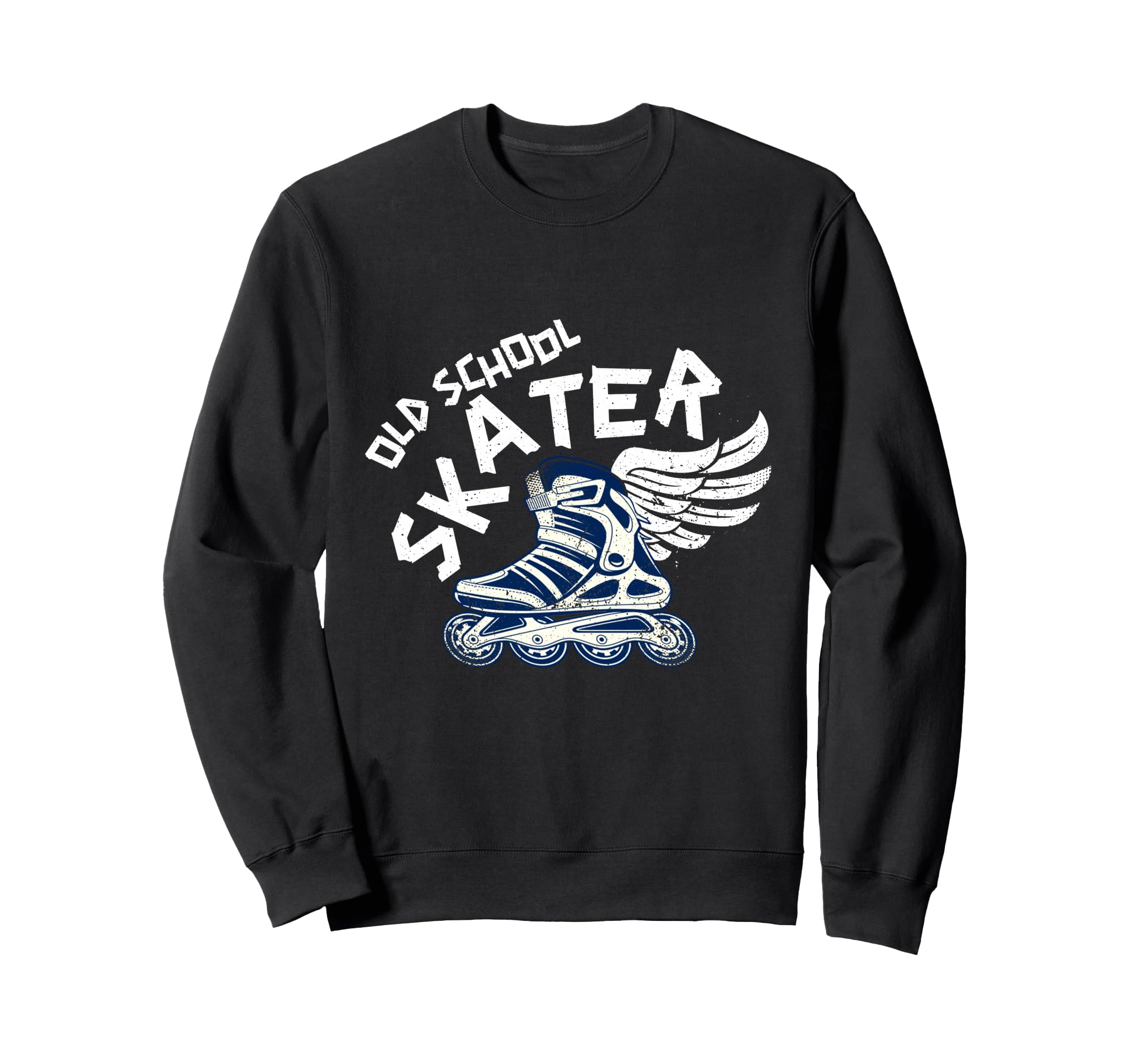 Old School Skater Winged Roller Sweatshirt - Unique Graphic for Adults - T-Shirt, Sweatshirt, Hoodie