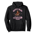 Boots And Bling Black Cowgirl Hoodie - Casual Everyday Wear Men Women - T-Shirt, Sweatshirt, Hoodie