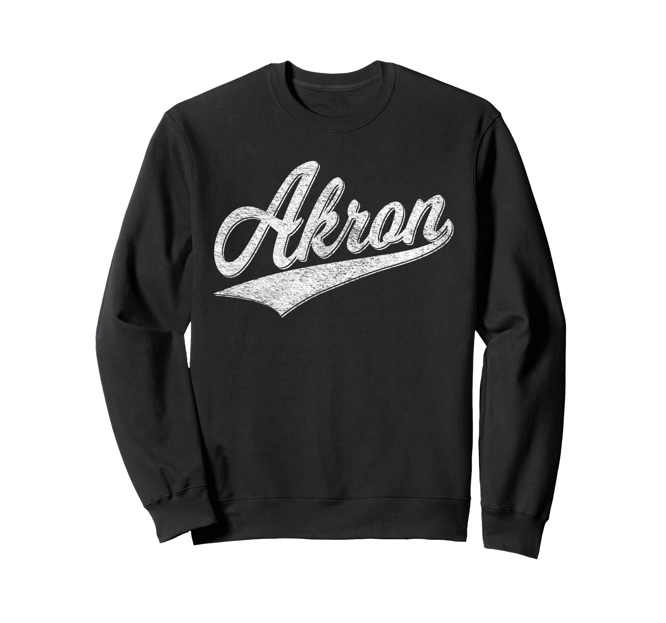Akron Ohio Varsity Script Sports Sweatshirt - Novelty Apparel for Adults - T-Shirt, Sweatshirt, Hoodie
