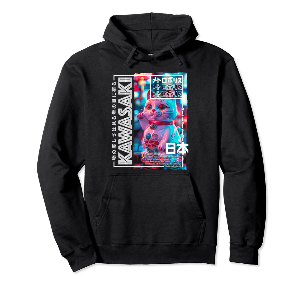 Kawasaki City 80S Synthwave Hoodie - Aesthetic Graphic Men Women - T-Shirt, Sweatshirt, Hoodie