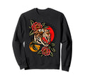 Tiger American Traditional Old School Sweatshirt - Novelty Apparel Unisex - T-Shirt, Sweatshirt, Hoodie