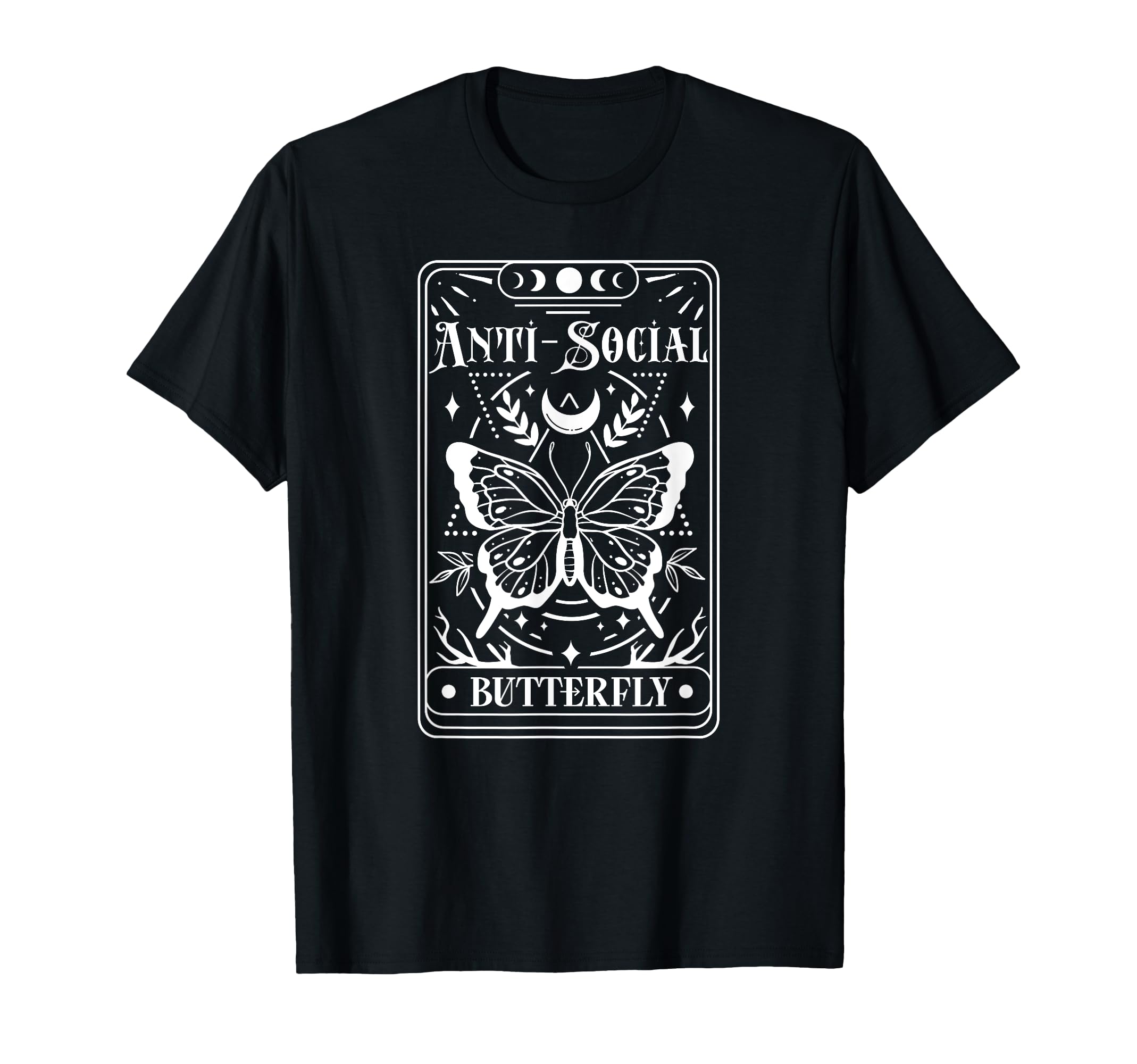 Anti Social Butterfly Tarot Card T-Shirt - Streetwear Style for Adults - T-Shirt, Sweatshirt, Hoodie
