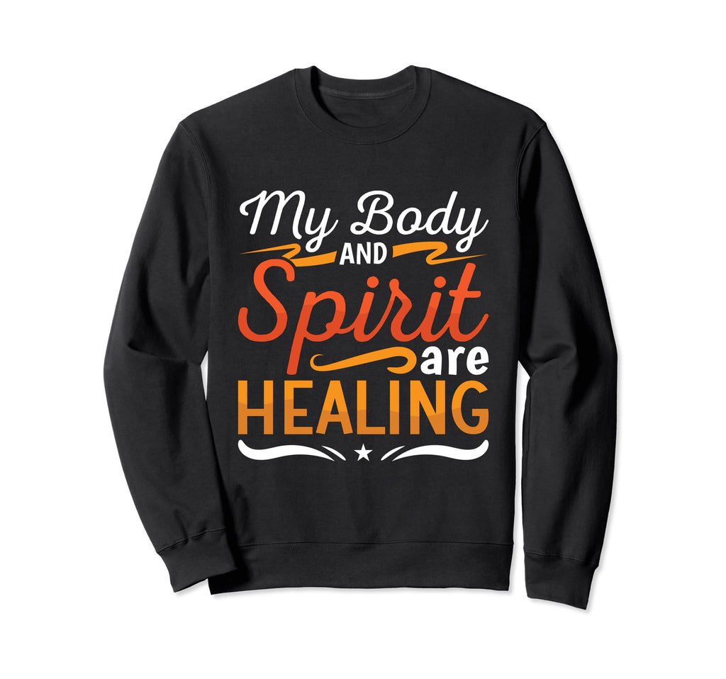 My Body And Spirit Coffee Anxiety Sweatshirt - Unique Graphic Unisex - T-Shirt, Sweatshirt, Hoodie