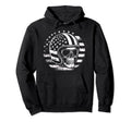 American Motorcycle Rider Skull Hoodie - Aesthetic Graphic for Adults - T-Shirt, Sweatshirt, Hoodie