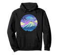 Mt Fuji Japan Outrun Vaporwave Aesthetic Hoodie - Streetwear Style Unisex - T-Shirt, Sweatshirt, Hoodie