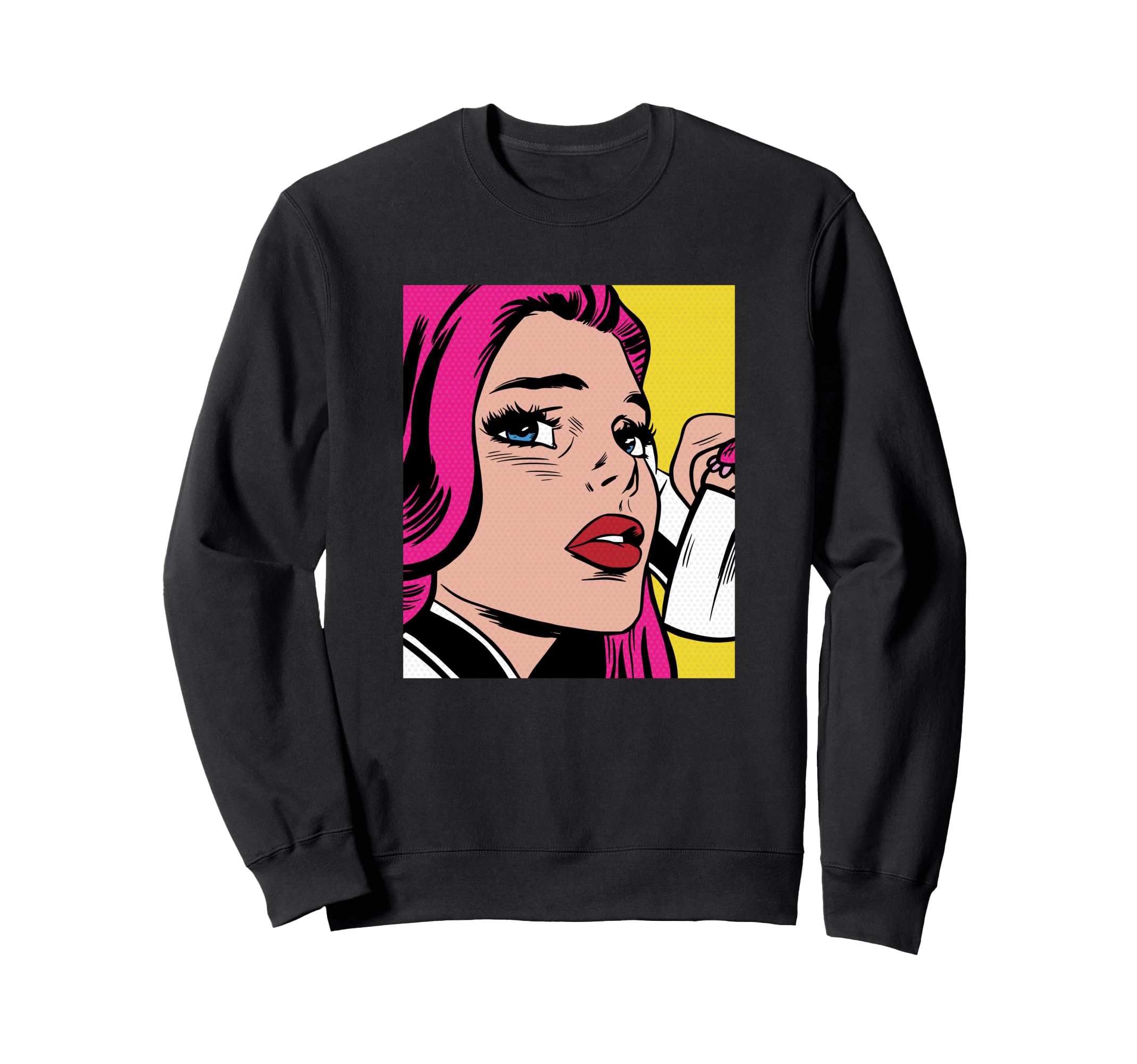 Pop Art Comic Aesthetic Sweatshirt - Minimalist Print for Adults - T-Shirt, Sweatshirt, Hoodie