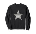 Minimalist Star Stripe Star Sweatshirt - Unique Graphic for Adults - T-Shirt, Sweatshirt, Hoodie