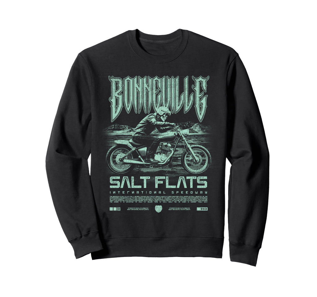 Bonneville Salt Flats Motorcycle Sweatshirt - Custom Art Print Men Women - T-Shirt, Sweatshirt, Hoodie
