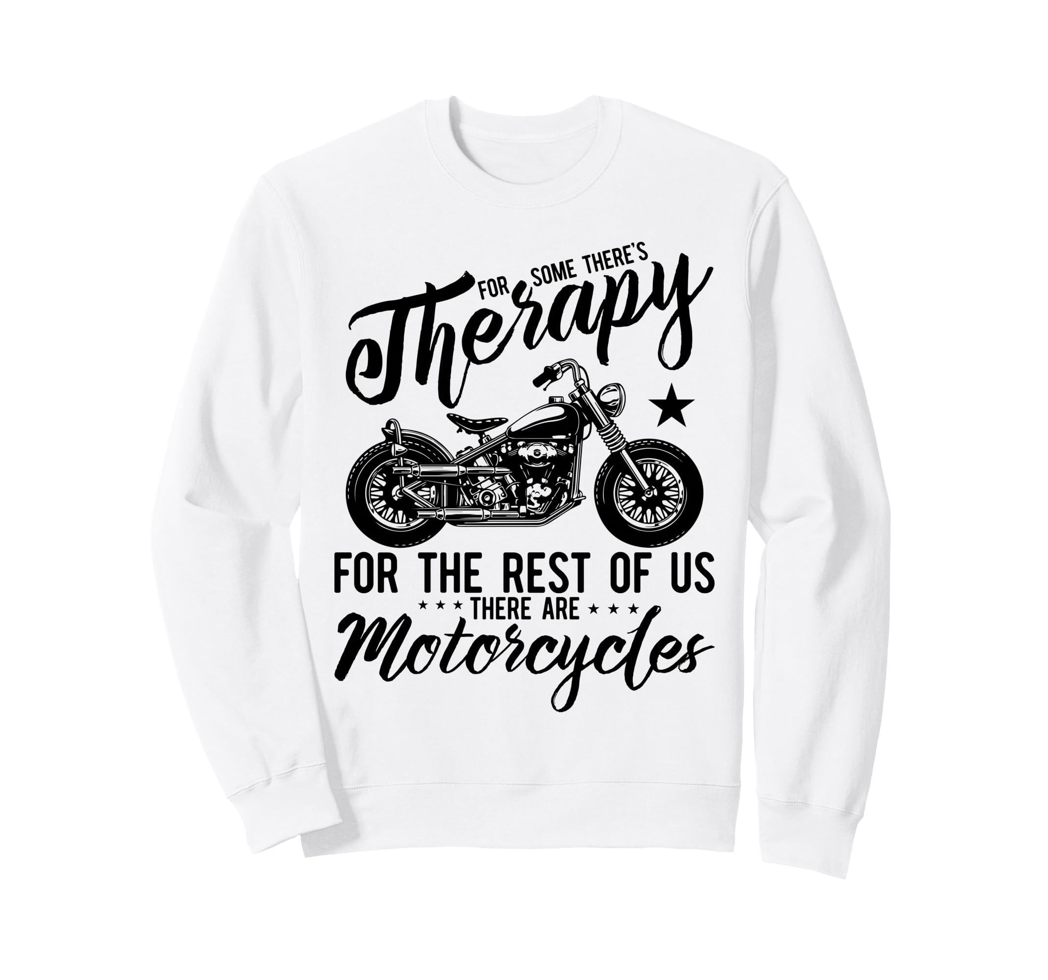 Motorcycle Rider Therapy Sweatshirt - Minimalist Print for Adults - T-Shirt, Sweatshirt, Hoodie