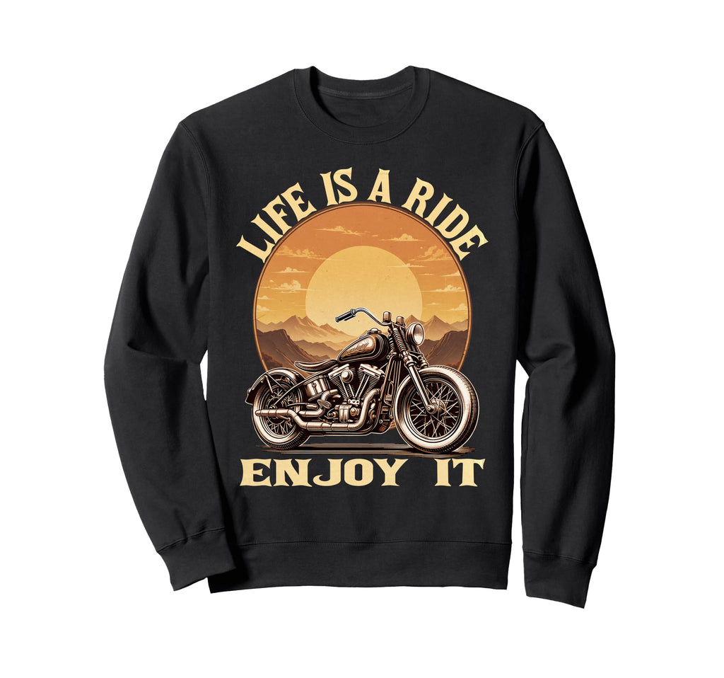 Gift Biker Biker Motorcycle Fathers Sweatshirt - Unique Graphic for Adults - T-Shirt, Sweatshirt, Hoodie