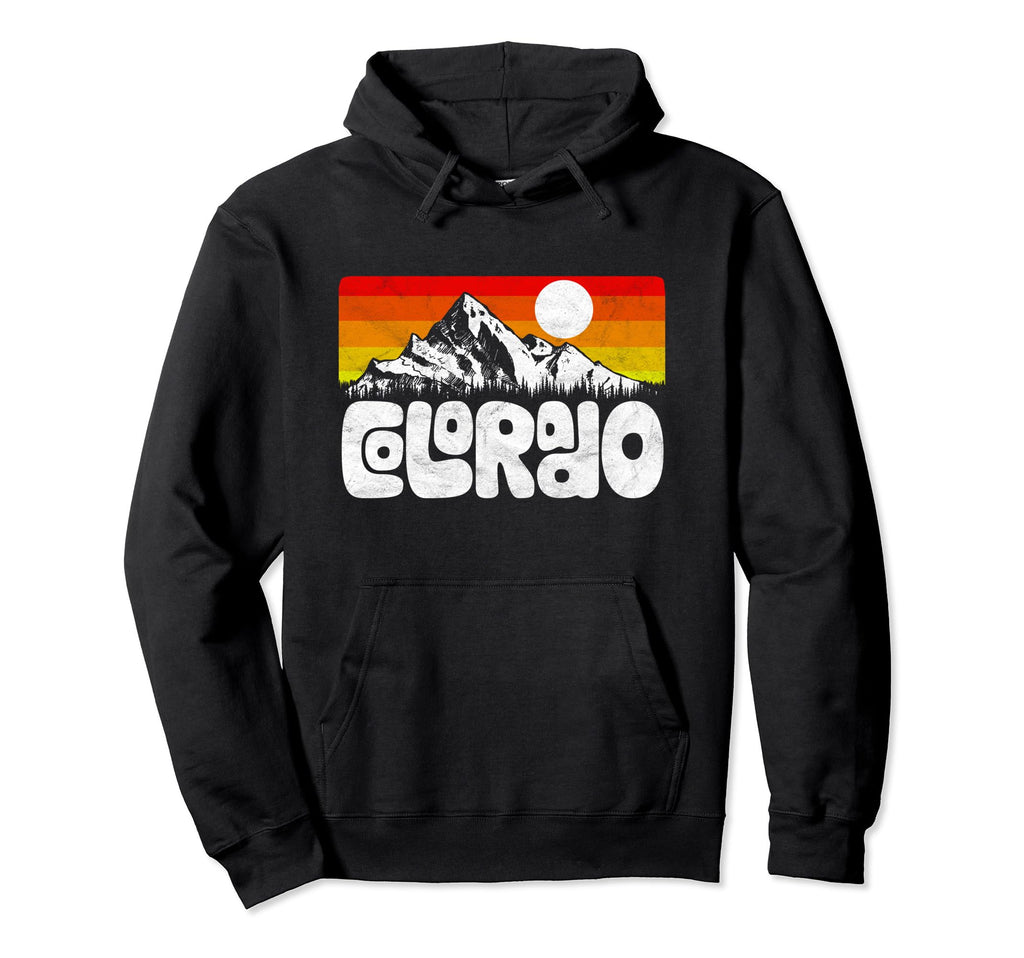 Colorado Mountain Sunset Hoodie - Graphic Print Men Women - T-Shirt, Sweatshirt, Hoodie