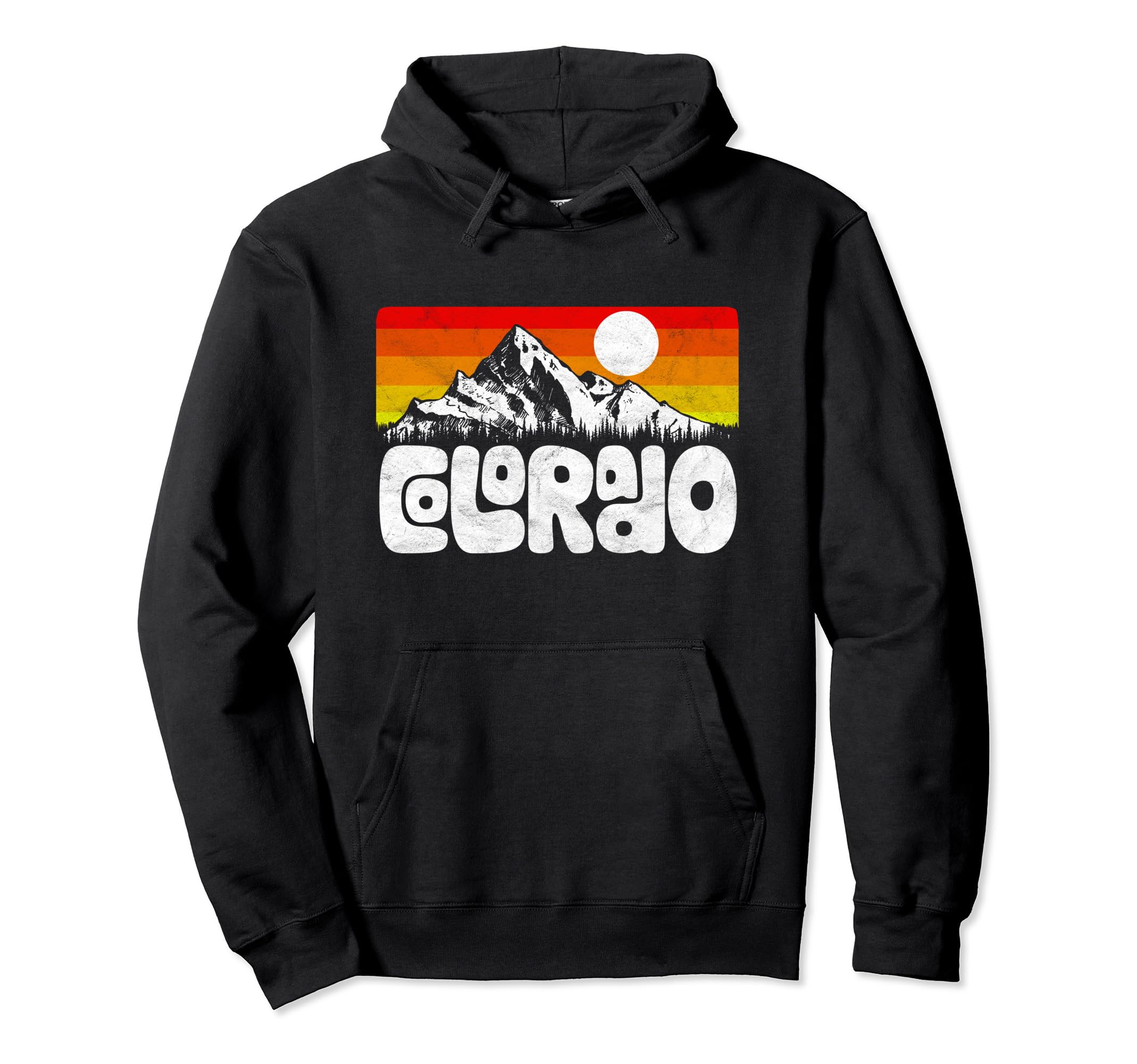 Colorado Mountain Sunset Hoodie - Graphic Print Men Women - T-Shirt, Sweatshirt, Hoodie