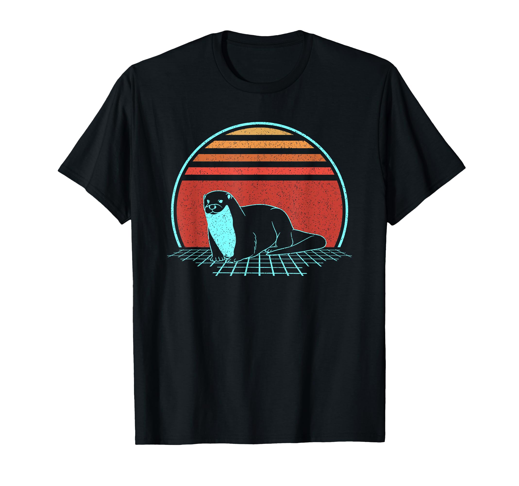 Otter Vaporwave 80S 90S Synthwave T-Shirt - Fun Novelty Design Men Women - T-Shirt, Sweatshirt, Hoodie
