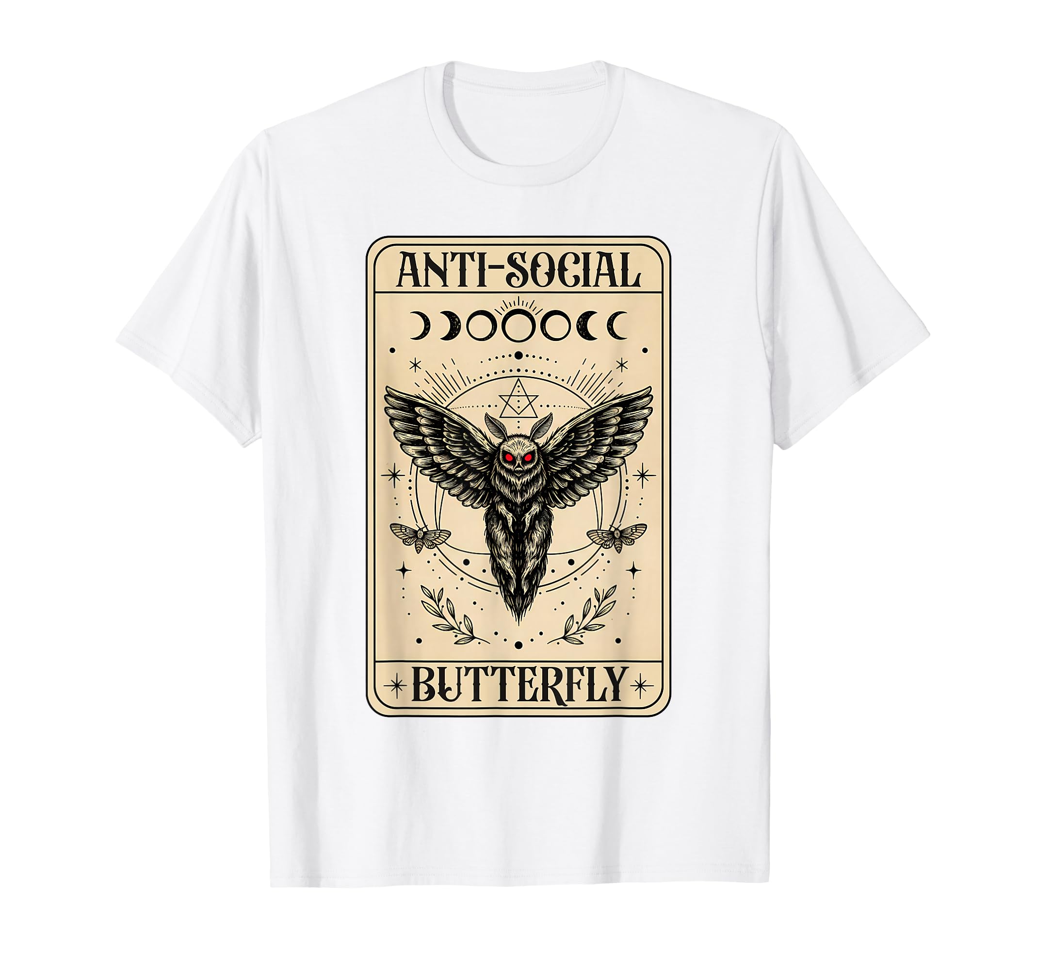 Mothman Anti Social Funny Butterfly T-Shirt - Fun Novelty Design Unisex - T-Shirt, Sweatshirt, Hoodie