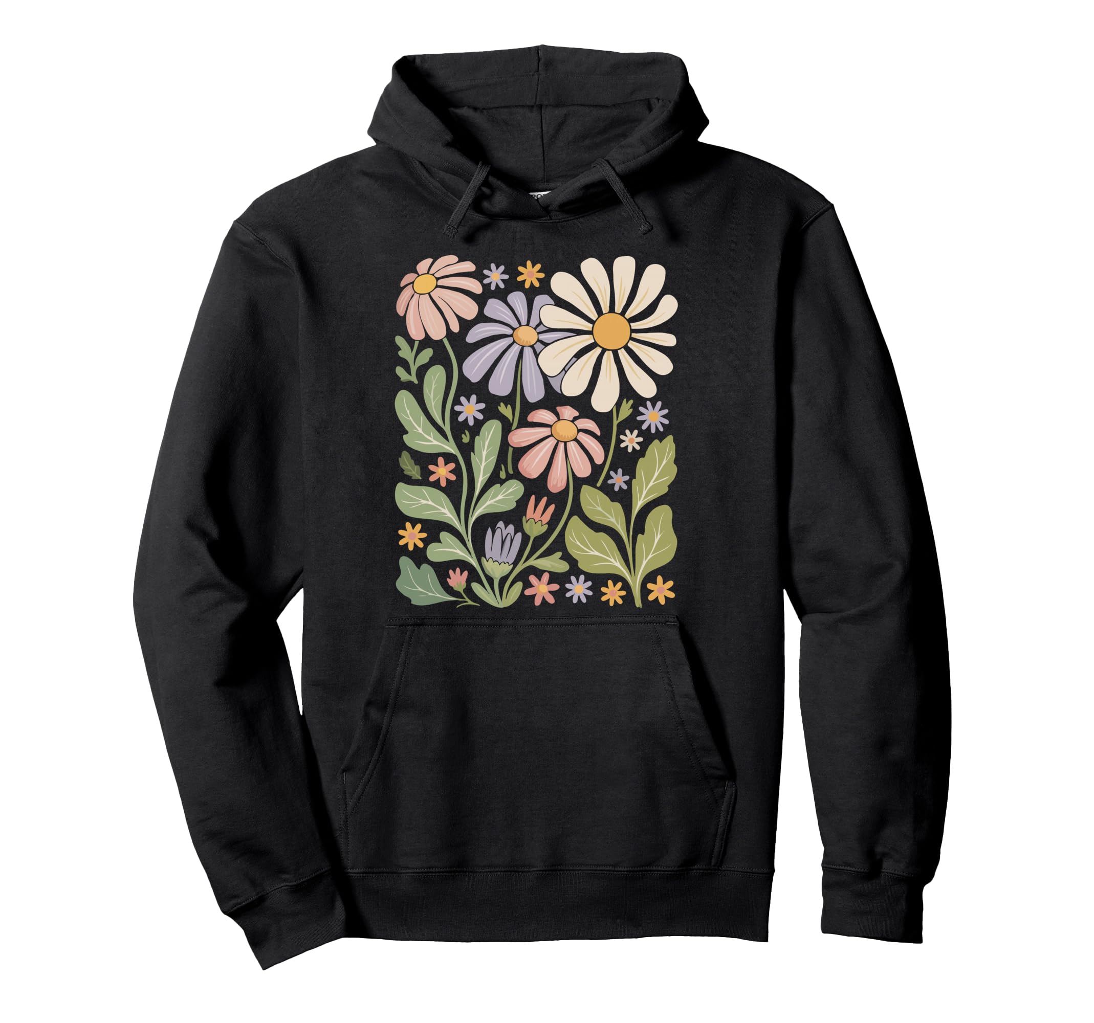Wildflowers Flowers Pattern Summer Hoodie - Novelty Apparel for Adults - T-Shirt, Sweatshirt, Hoodie