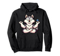 Meditation Huskey Yoga Pose Relaxing Animal Hoodie - Graphic Print Unisex - T-Shirt, Sweatshirt, Hoodie