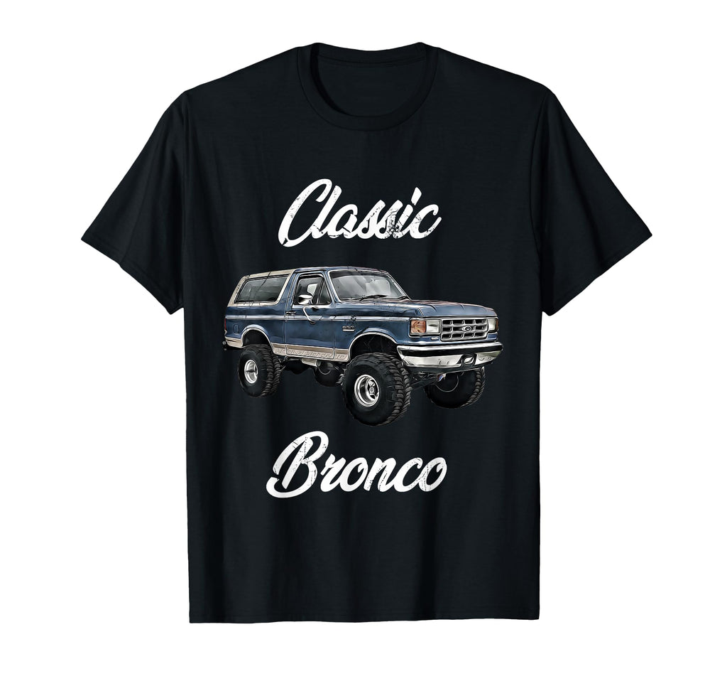 Bronco Horse Truck Lifted Square T-Shirt - Casual Everyday Wear Men Women - T-Shirt, Sweatshirt, Hoodie