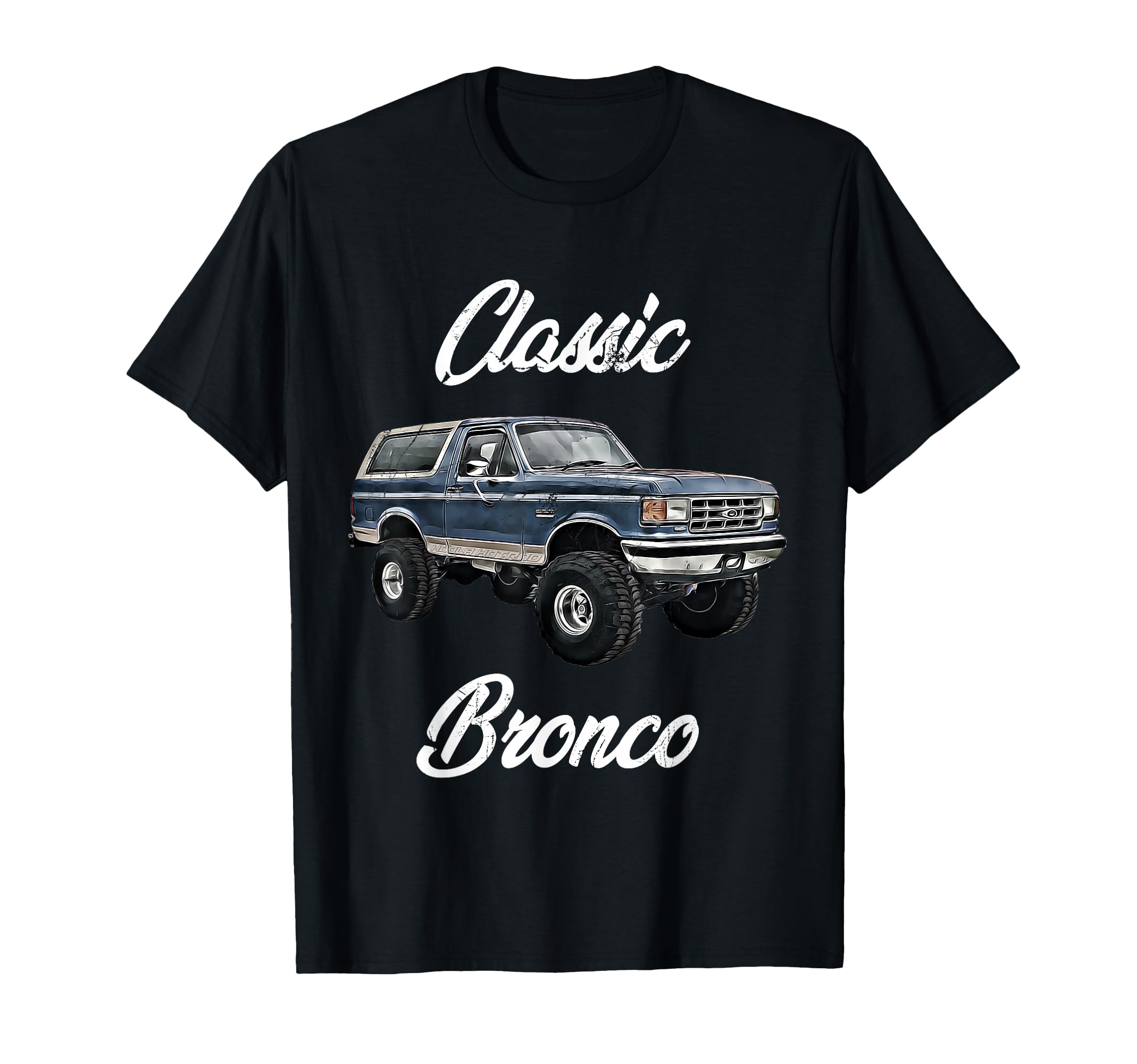 Bronco Horse Truck Lifted Square T-Shirt - Casual Everyday Wear Men Women - T-Shirt, Sweatshirt, Hoodie