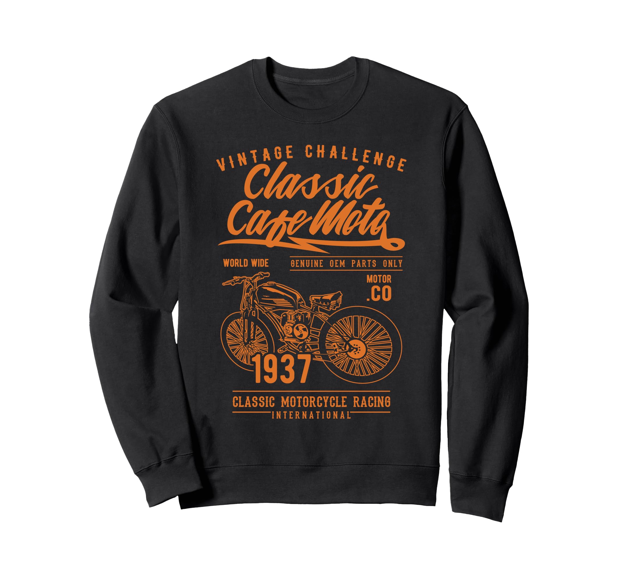Cafe Racer Motorcycle Sweatshirt - Unique Graphic for Adults - T-Shirt, Sweatshirt, Hoodie