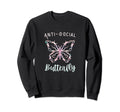 Anti Social Butterfly Sweatshirt - Minimalist Print Unisex - T-Shirt, Sweatshirt, Hoodie