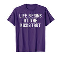 Life Begins Kickstart Motorcycle Riding T-Shirt - Graphic Print for Adults - T-Shirt, Sweatshirt, Hoodie