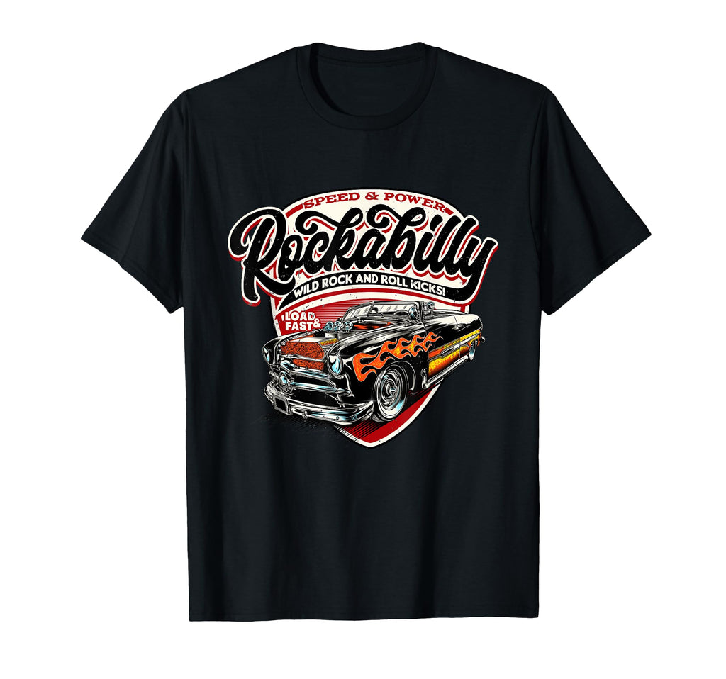 Rockabilly Car Automobile Lover Car T-Shirt - Graphic Print for Adults - T-Shirt, Sweatshirt, Hoodie