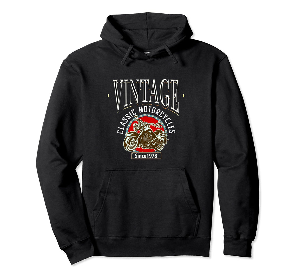 Motorcycles Since 1978 Birthday Gift Hoodie - Graphic Print Unisex - T-Shirt, Sweatshirt, Hoodie